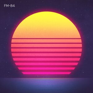 fm 84 album cover - synthwave music genre